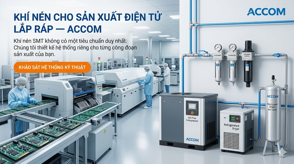 Khí nén sản xuất điện tử EMS